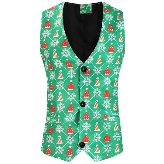 Herren festliches Anzugset mit kreativem Weihnachtsdesign EB