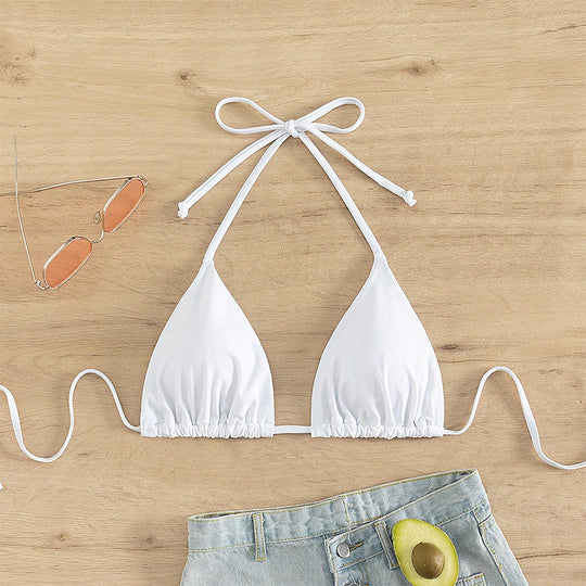Damen Triangel-Bikini mit verstellbaren Trägern und raffiniertem Schnitt EB