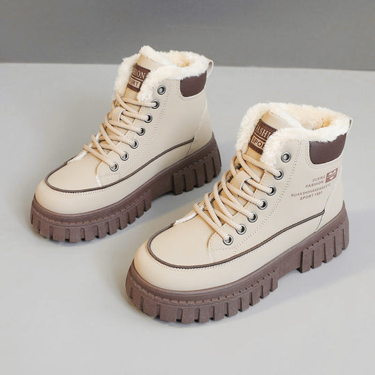 Damen High-Top Winterstiefel mit kuscheligem Innenfutter und rutschfester Profilsohle EB