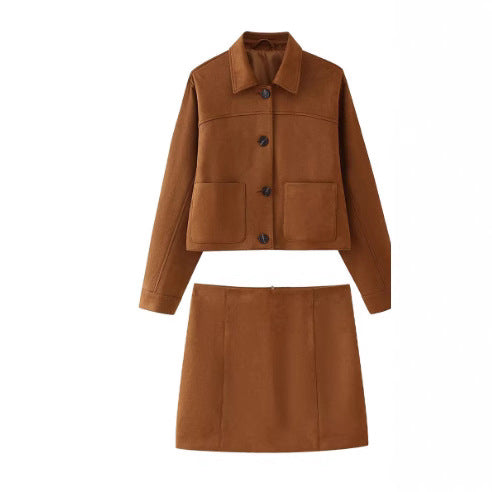 Damen modisches Oberteil und Rock-Set im eleganten Design EB