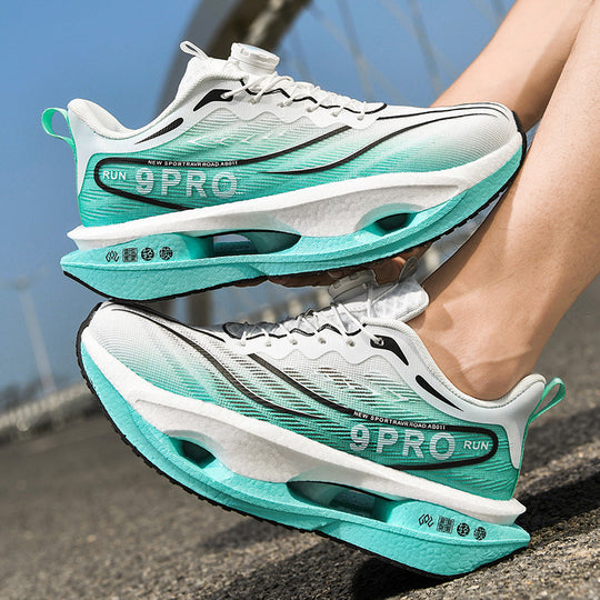 Unisex gedämpfte Performance-Laufschuhe mit Hohlkern-Plateausohle und Drehverschluss EB