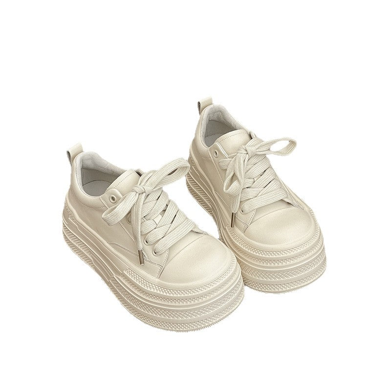 Damen Plateau-Sneakers mit modischer Schnürung und verstärkter Sohle EB