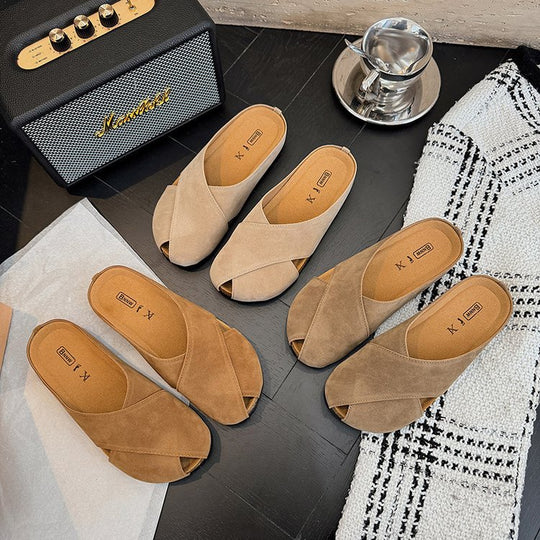 Damen offene Clogs mit ergonomischem Fußbett und antirutschfähiger Sohle EB