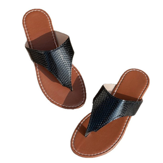 Damen elegante Zehentrenner-Sandalen mit geflochtenen Riemen EB