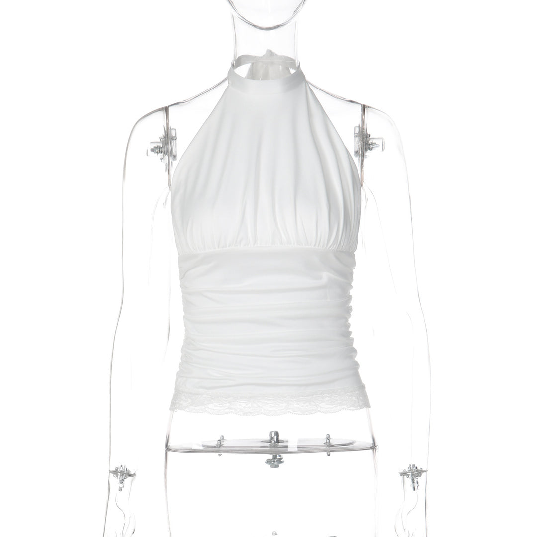 Damen Haltertop mit Raffungen EB