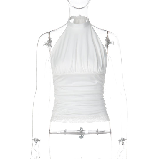 Damen Haltertop mit Raffungen EB