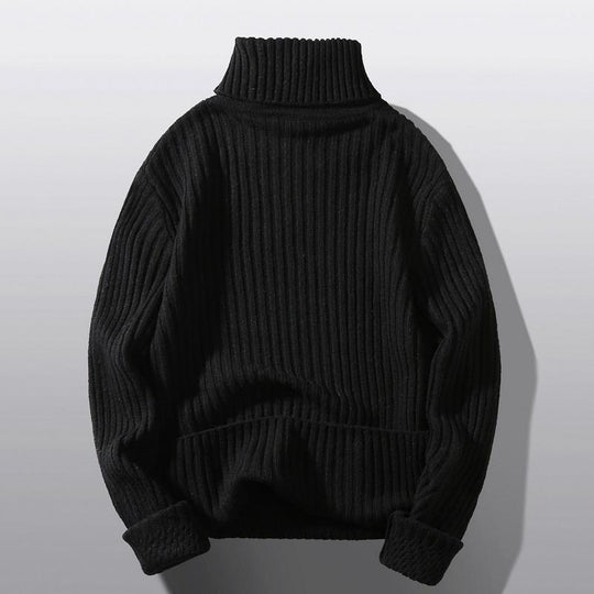 Damen Grobstrick-Rollkragenpullover mit aufwendigem Rippmuster EB