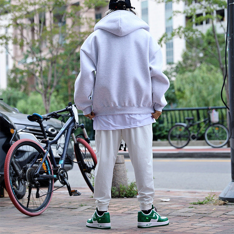 Herren gestepptes Oversized Hoodie mit innovativen Taschen EB