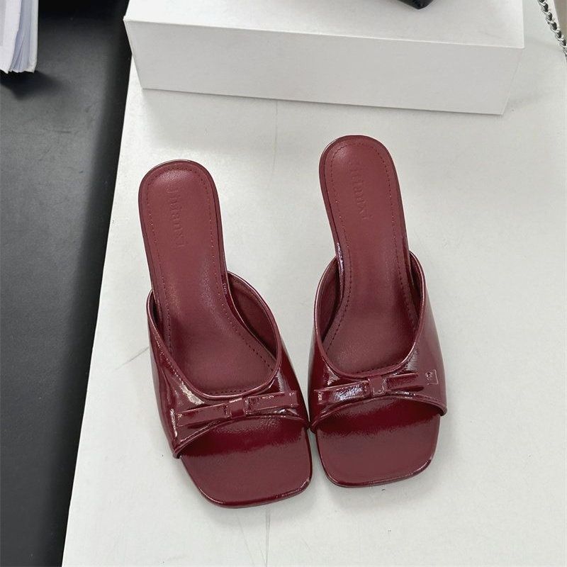 Damen elegante Slipper mit zarter Schleifenverzierung EB