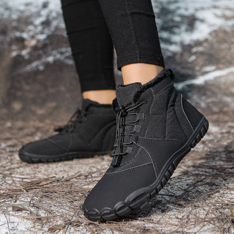 Damen isolierte Winterstiefel mit flexiblem Schnellschnürsystem und rutschfester Sohle EB