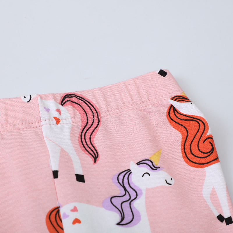 Mädchen Leggings mit niedlichen Einhorn-Motiven EB