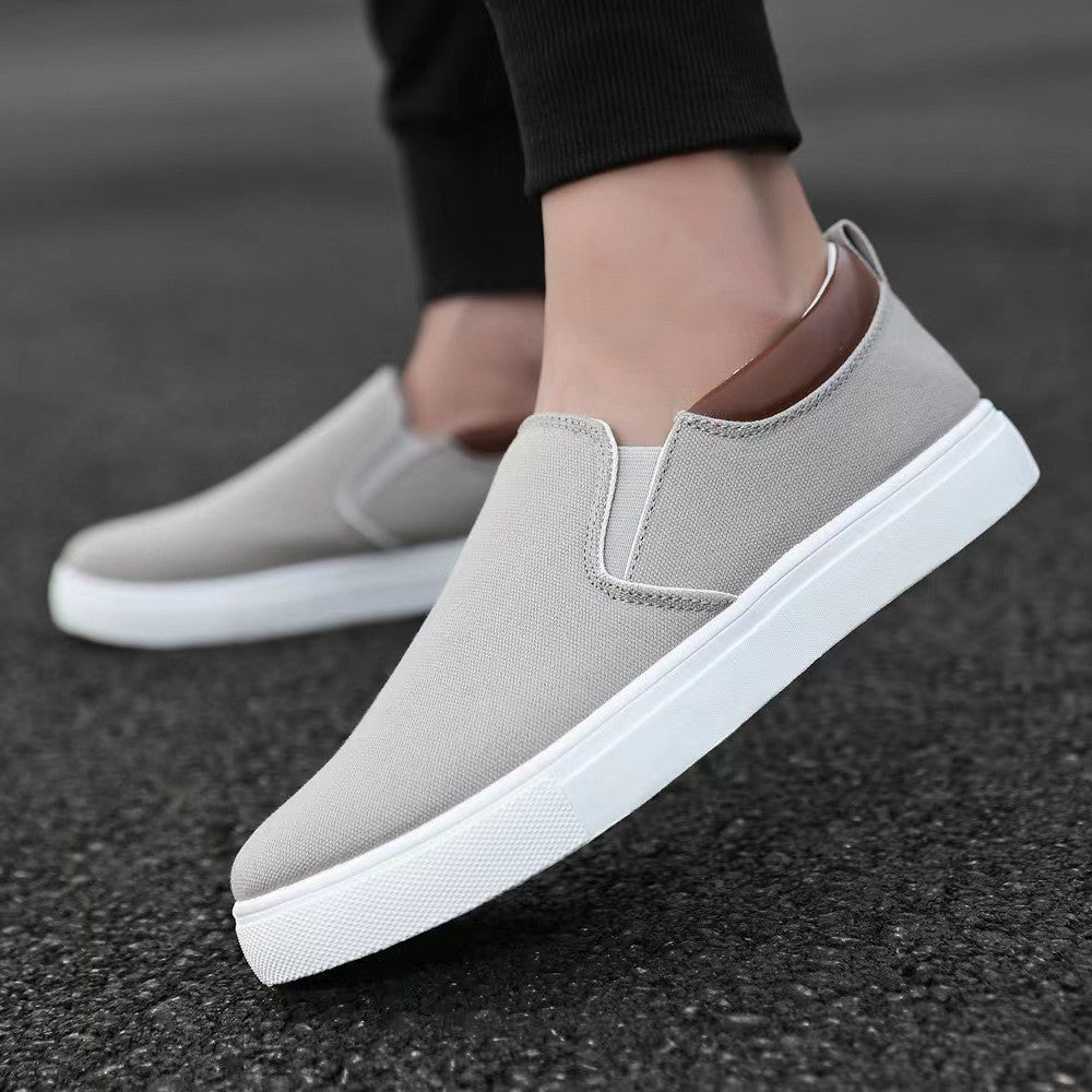 Herren nan Canvas-Slip-On Sneaker mit elastischen Einsätzen, gepolsterter Fersenmanschette und leichter EVA-Sohle EB