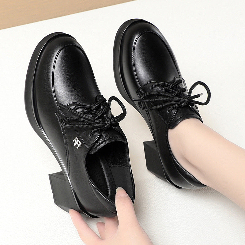 Damen Elegante Schnürpumps mit modischem Blockabsatz EB