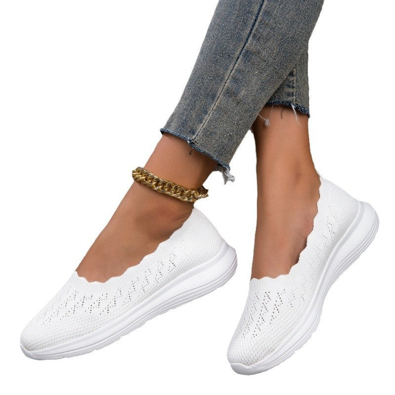 Damen Strick-Sneaker mit flexiblem Design und rutschfester Sohle EB