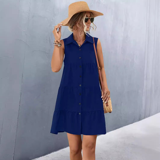 Damen Sommerkleid im lässigen Tierliniendesign EB