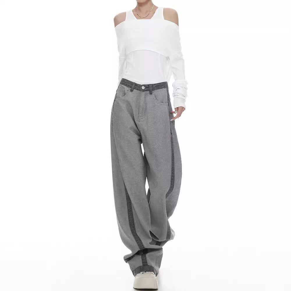 Damen Weite Jeans mit modernem Schnitt und elastischem Bund EB