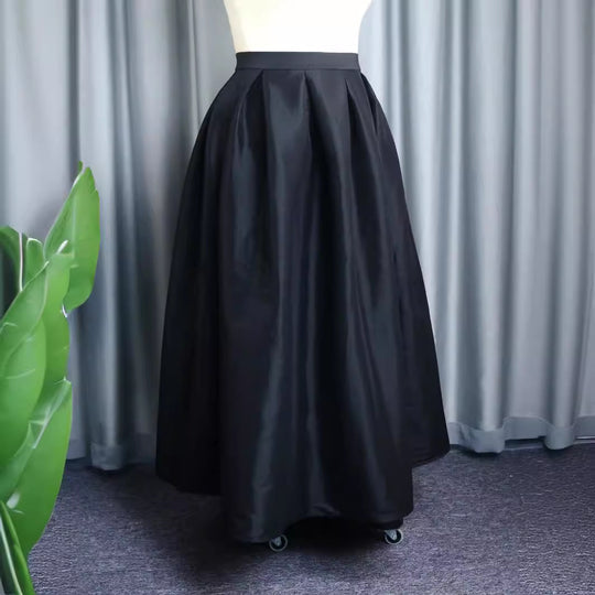 Damen eleganter Maxi-Rock mit voluminösem Falten-Design EB