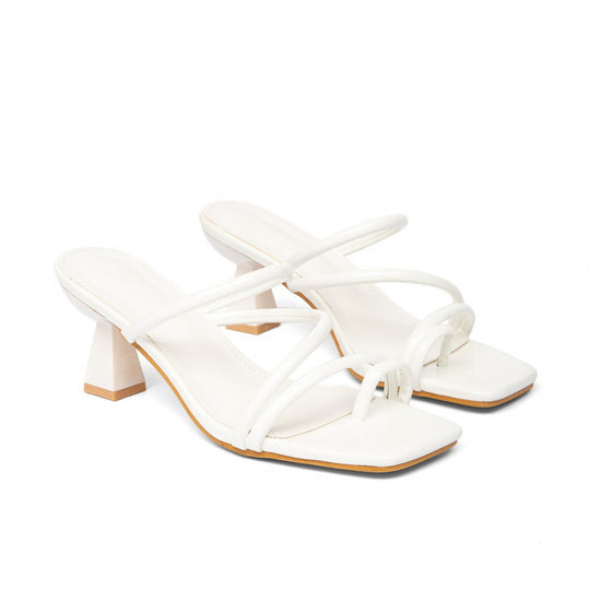 Damen modische Riemchen-Sandalen mit quadratischer Zehenpartie und stabilem Blockabsatz EB
