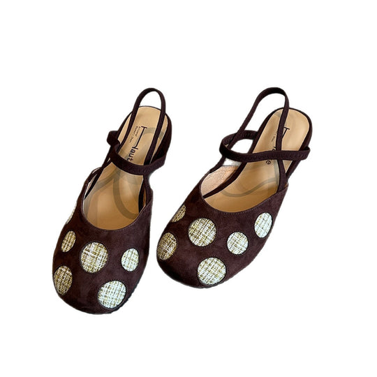 Damen Bequeme Ballerinas mit kontrastierenden Applikationen EB