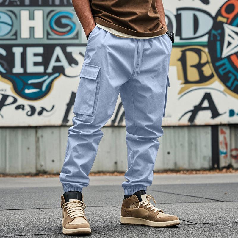 Herren Cargo-Hose mit praktischen Seitentaschen und elastischem Bund EB