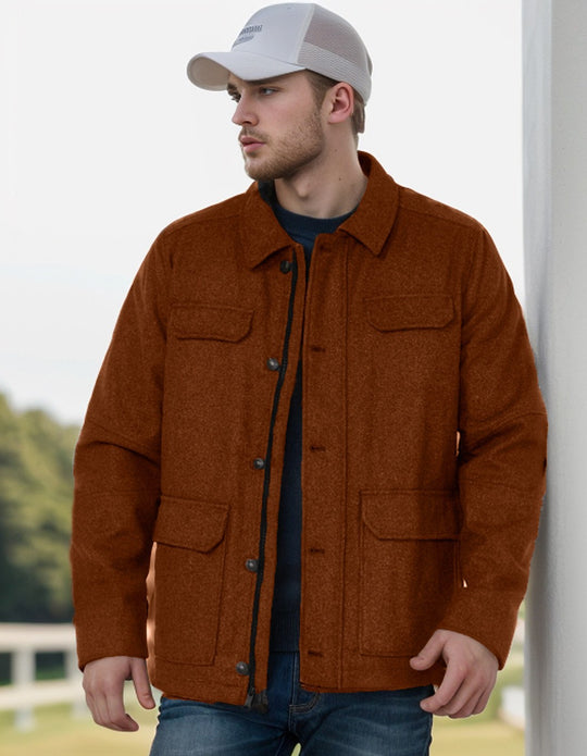 Herren multifunktionale Utility-Jacke mit großen Taschen EB