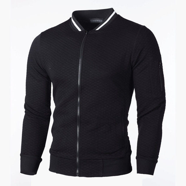 Herren Sweatjacke mit hochwertiger Struktur und sicherer Reißverschlusstasche EB