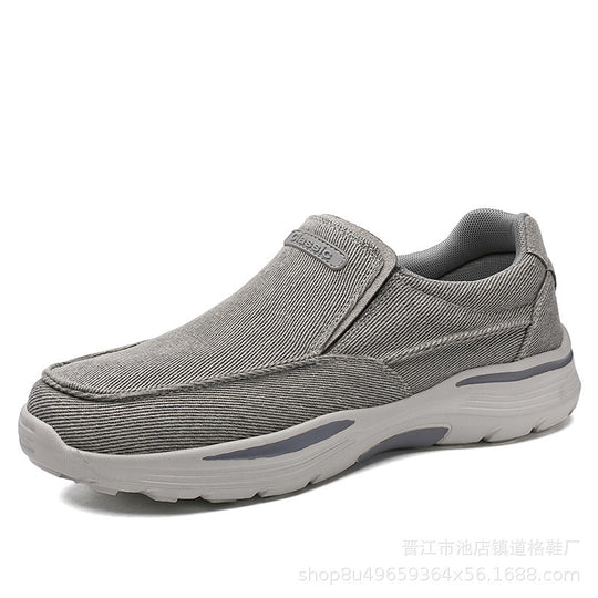 Damen Bequeme Slip-On Sneakers mit elastischem Obermaterial und rutschfester Sohle EB