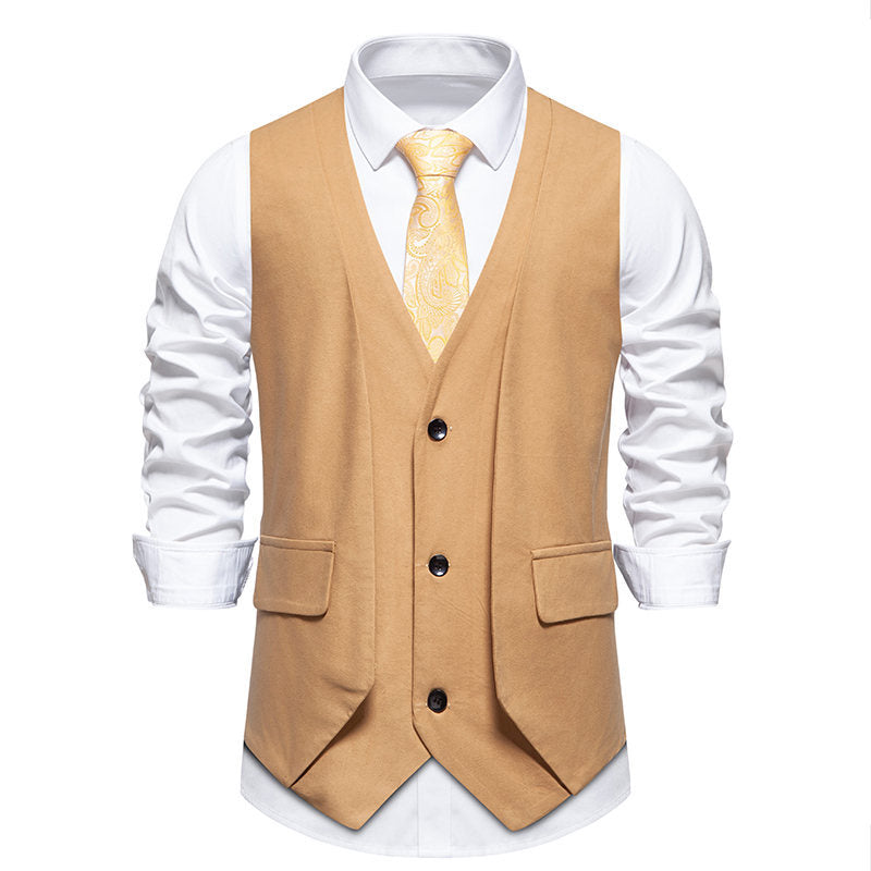 Herren elegante Weste im modernen Schnitt mit praktischen Taschen EB