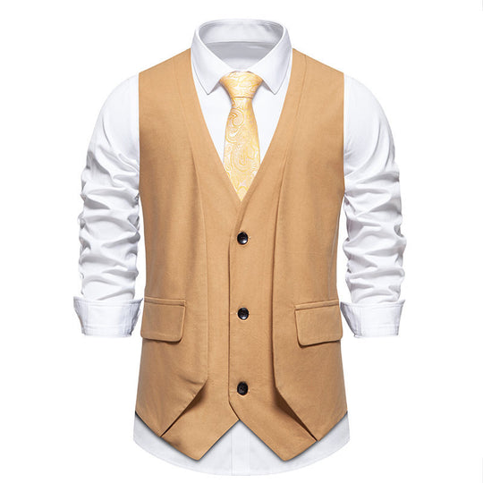 Herren elegante Weste im modernen Schnitt mit praktischen Taschen EB