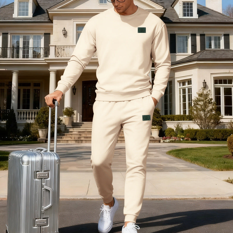 Herren Reisefreundliches Slim‑Fit Loungewear‑Set aus Sweatshirt und Jogginghose EB