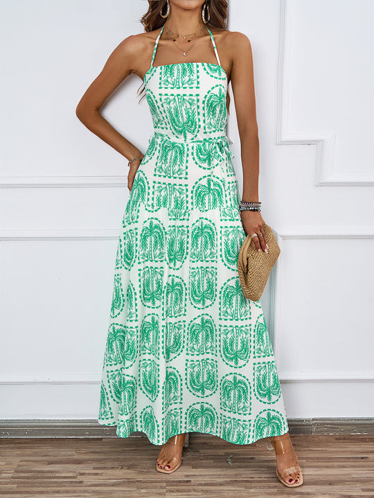 Damen Maxi-Kleid mit verspieltem Muster und eleganter Silhouette EB
