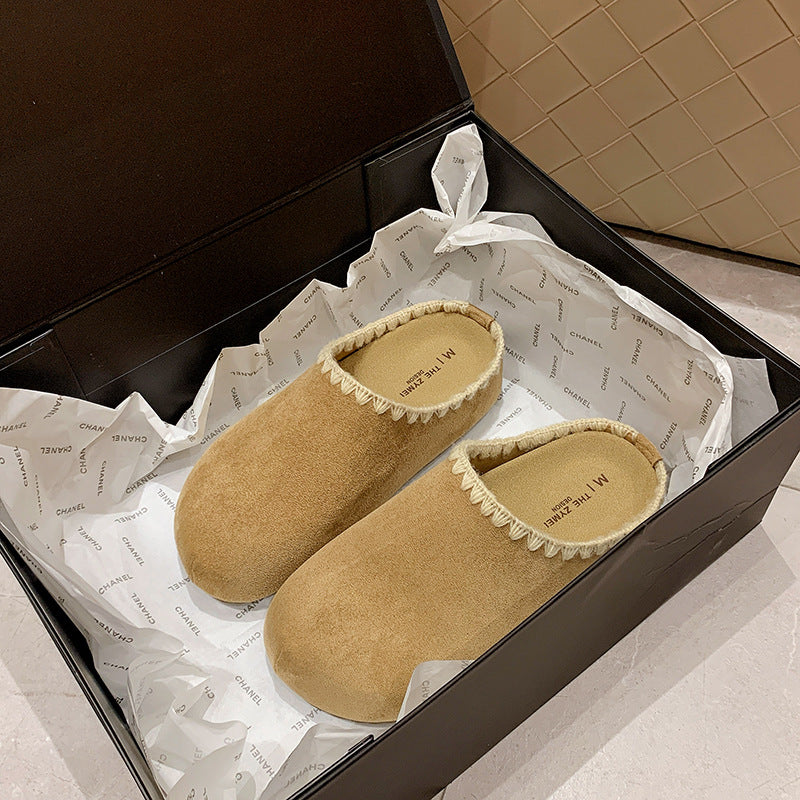 Damen Komfortable Filzclogs mit elegantem Riemen und weichem Innenfutter EB
