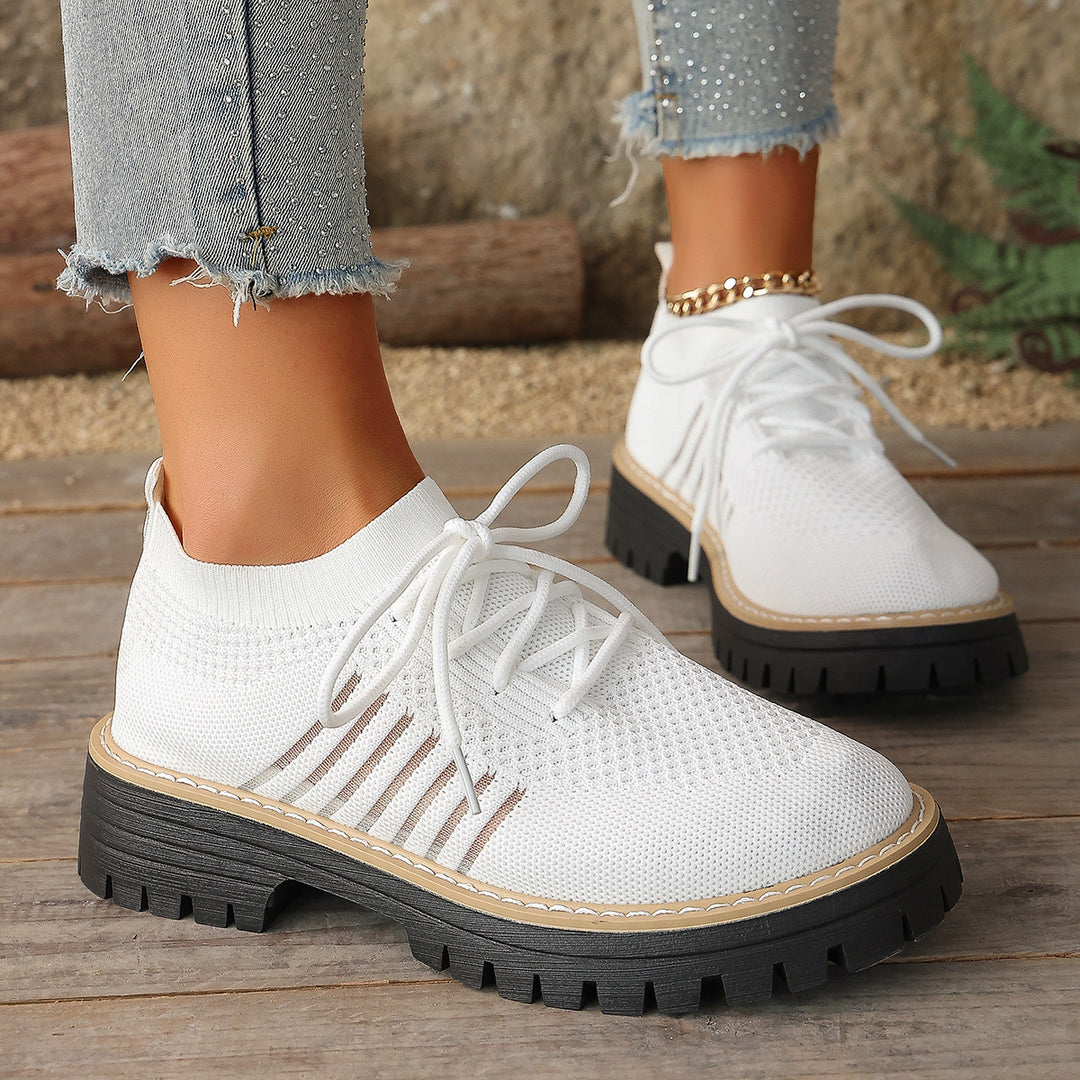Damen Sportliche Strick-Sneaker mit rutschfester Sohle EB