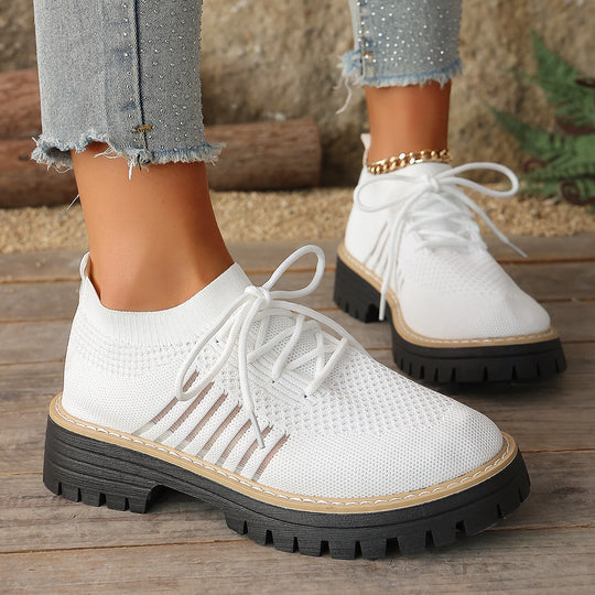 Damen Sportliche Strick-Sneaker mit rutschfester Sohle EB