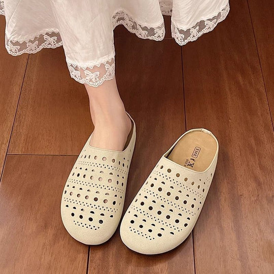 Damen Bequeme Clogs mit luftigen Aussparungen und rutschfester Sohle EB