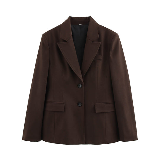 Damen elegante Blazerjacke mit strukturiertem Design und praktischen Taschen EB