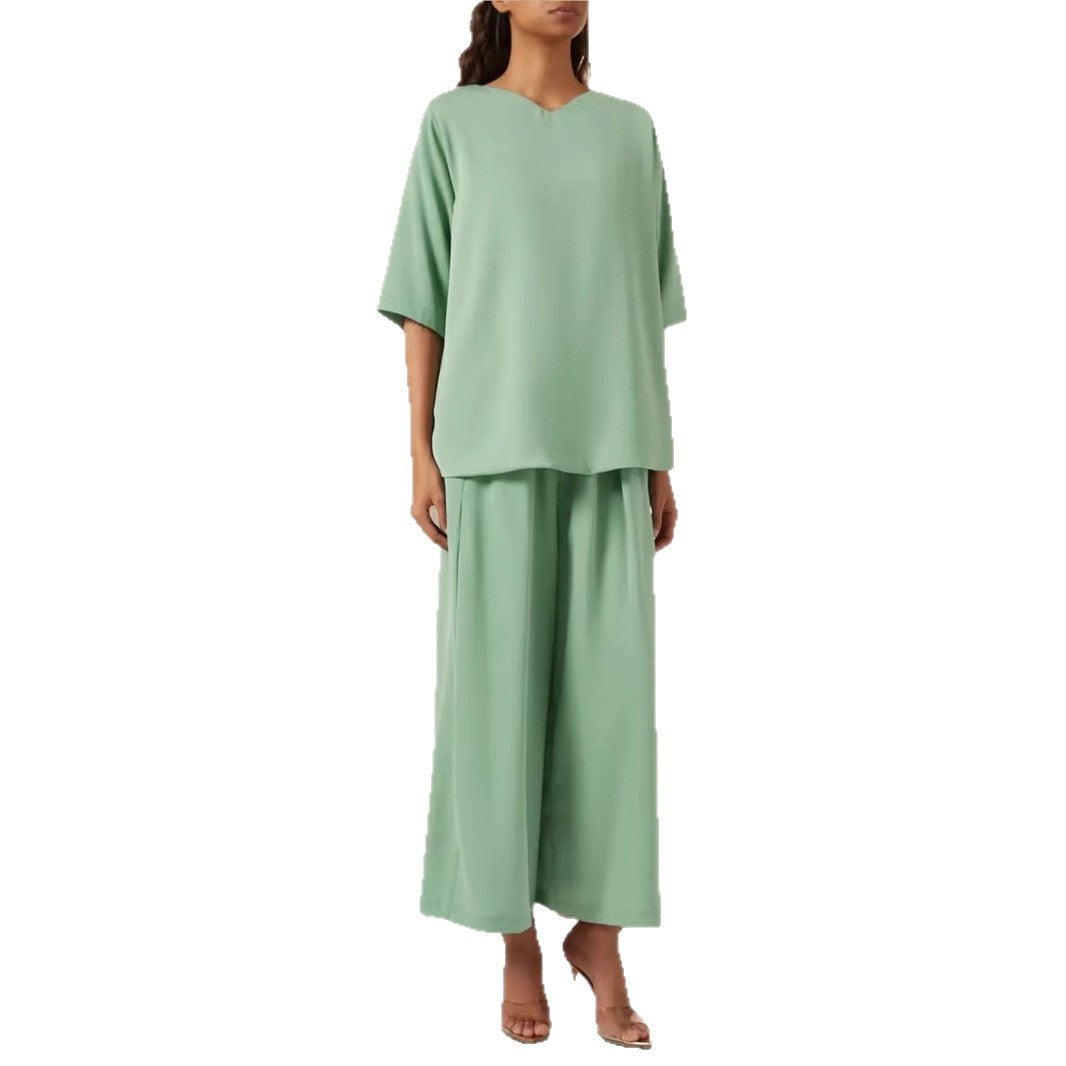 Damen Fließender Maxi-Kaftan-Mantel mit offenem Vorderteil und minimalistischem Stehkragen EB