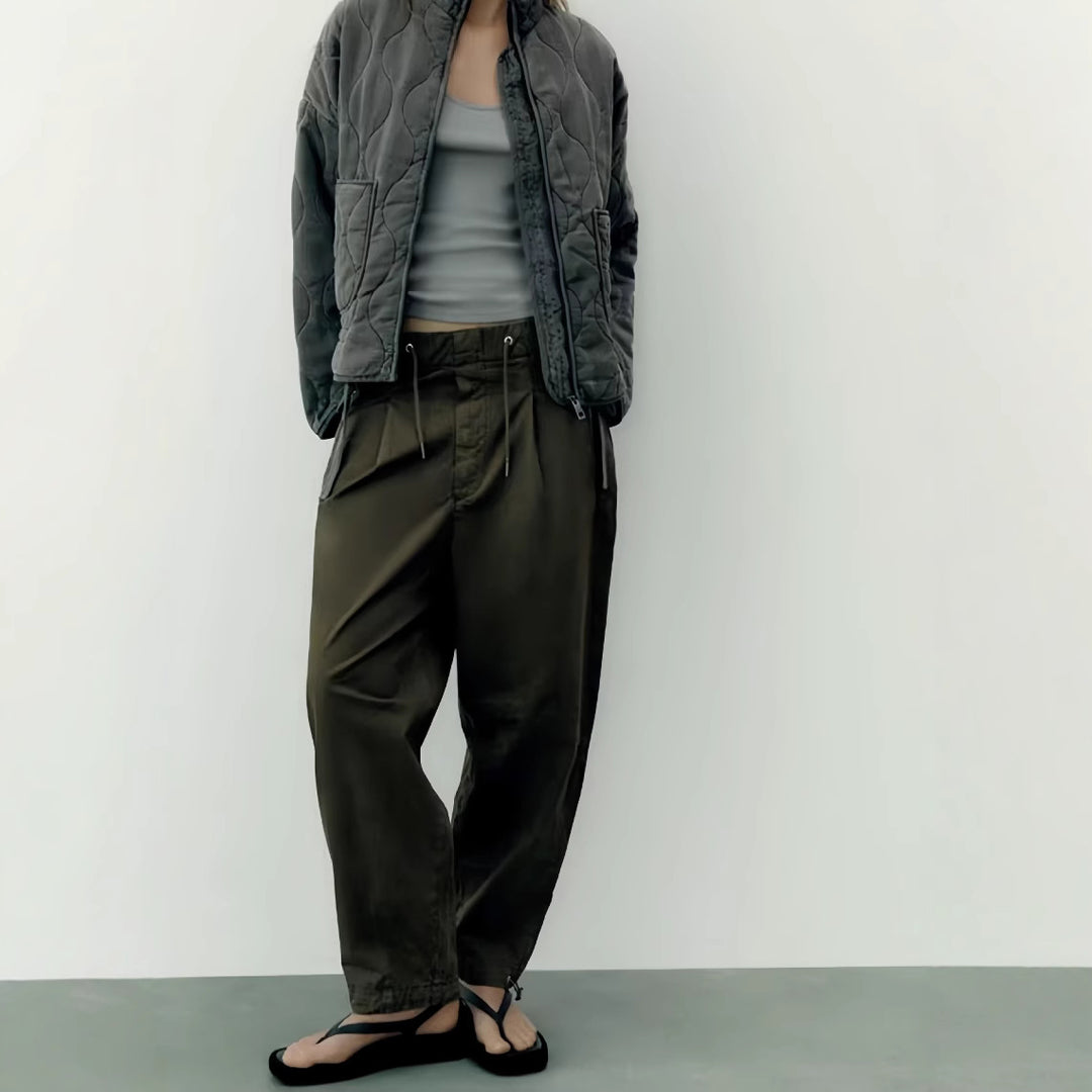 Damen gestepfte Freizeitjacke mit praktischen Taschen EB