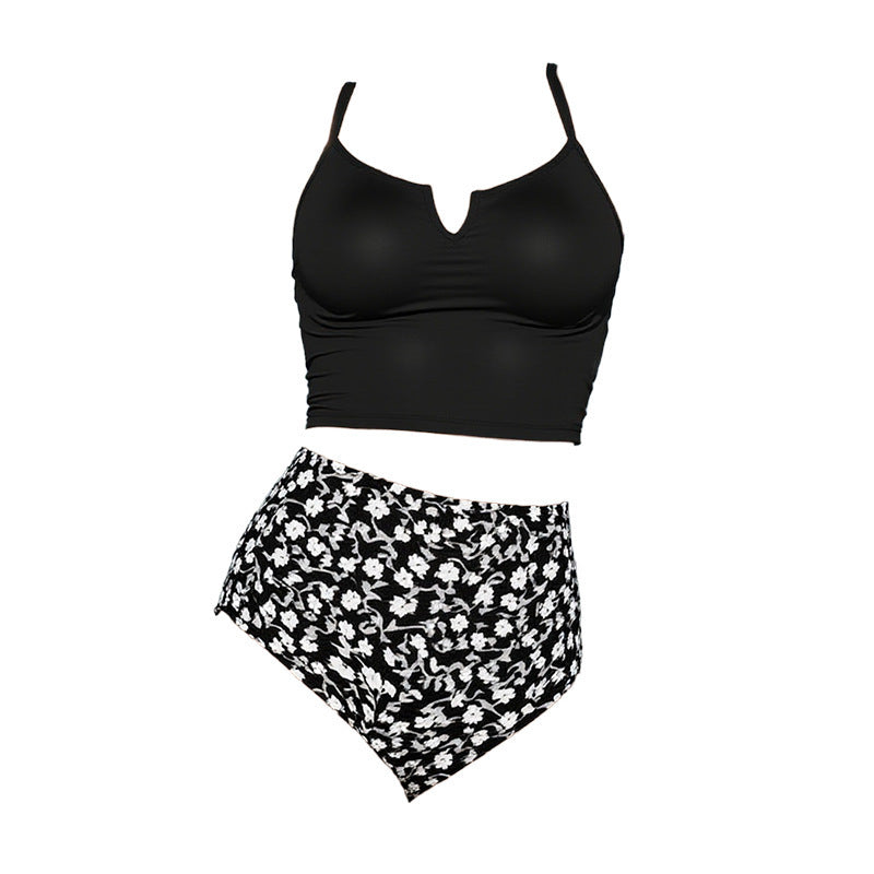Damen Hoch tailliertes Bikini-Set mit kreativem Schnitt EB
