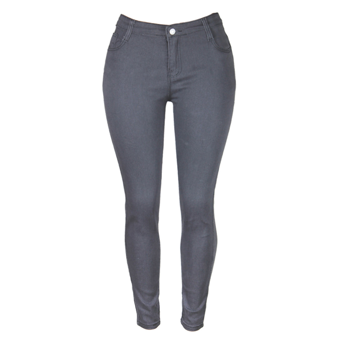 Damen nan hochgeschnittene Sculpt-Skinny-Jeans mit formendem Stretchbund und klassischem Five‑Pocket‑Schnitt EB