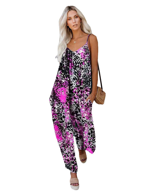 Damen Jumpsuit mit lässigem Schnitt und modischem Leopardenmuster EB