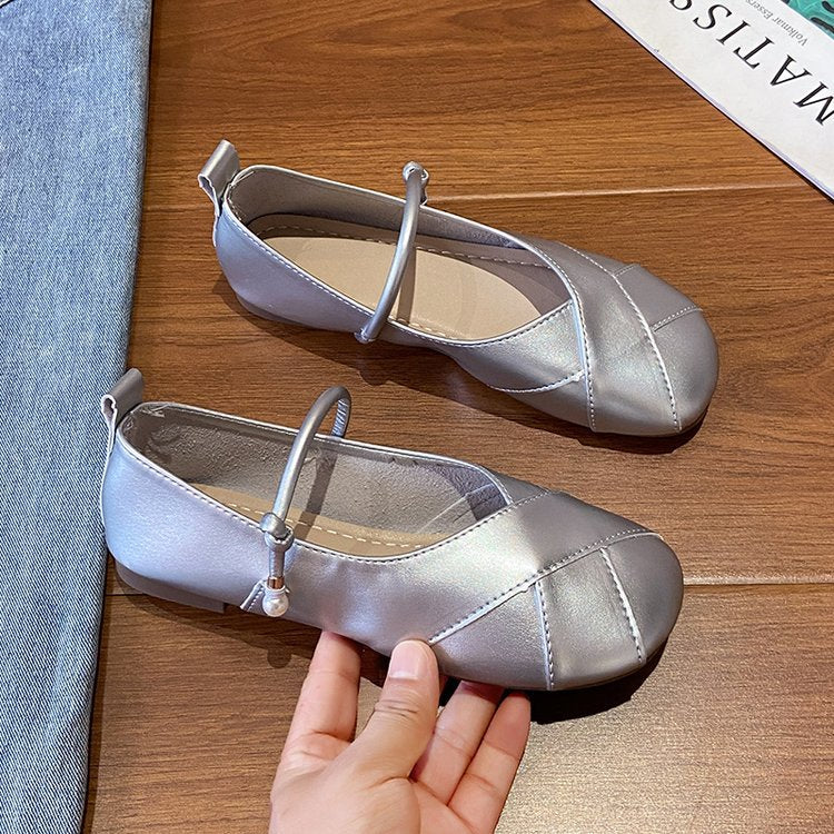 Damen Ballerinas mit dekorativem Riemen EB
