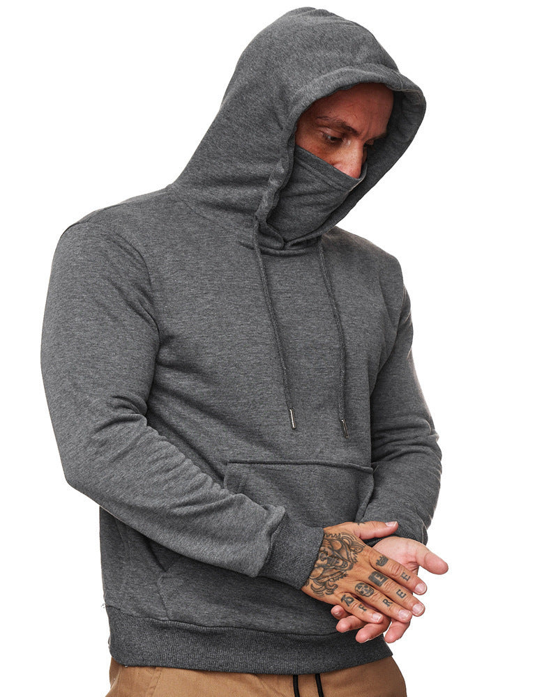 Herren Kapuzenpullover mit multifunktionalem Kragen EB