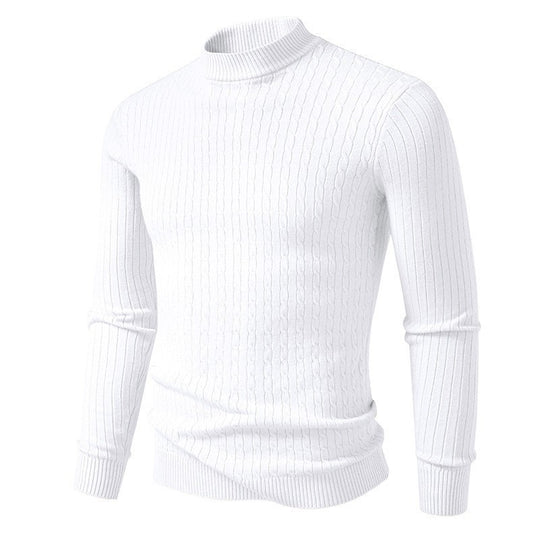 Herren Rollkragenpullover aus strukturiertem Strickmaterial EB