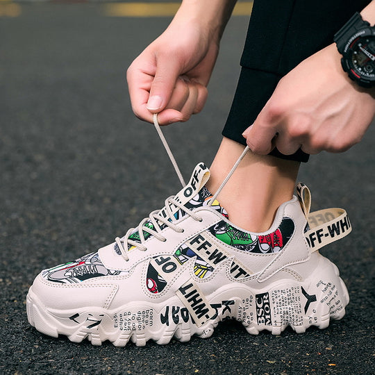 Damen Sportliche Sneaker mit einzigartigem Print-Design EB