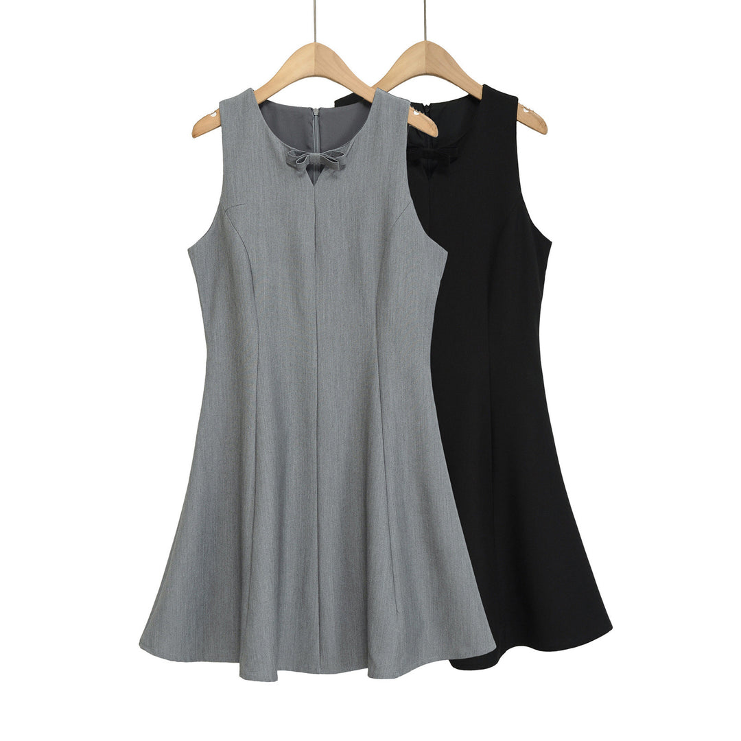 Damen Besprechungs-Kleid mit eleganter Schleifenverzierung und fließendem Schnitt EB