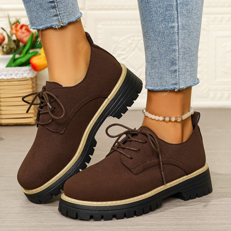 Damen modische Schnürschuhe mit robustem Profil EB