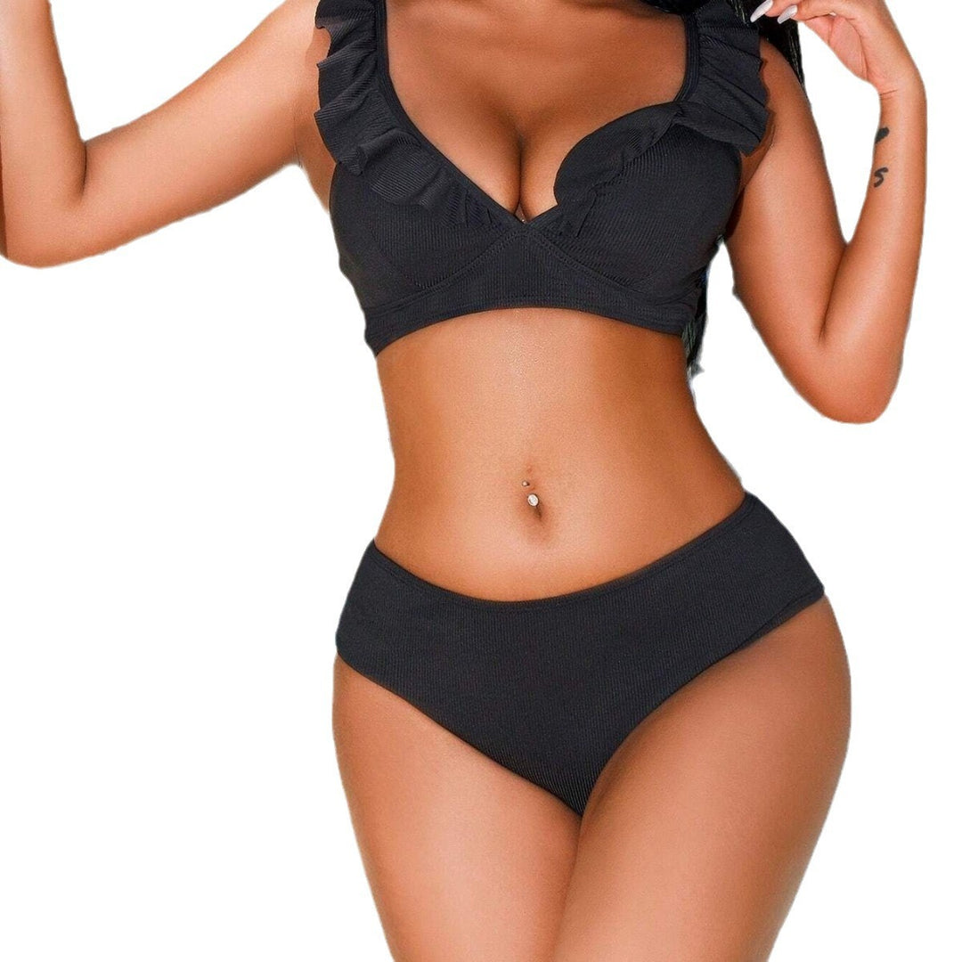 Damen Strand-Bikini mit verspielten Rüschen EB