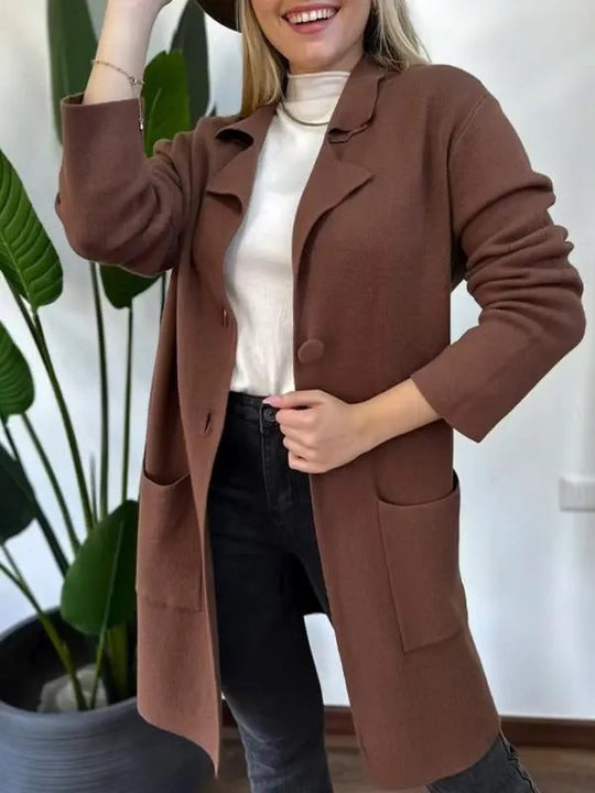 Damen Elegante und bequeme Übergangsjacke mit praktischen Taschen EB