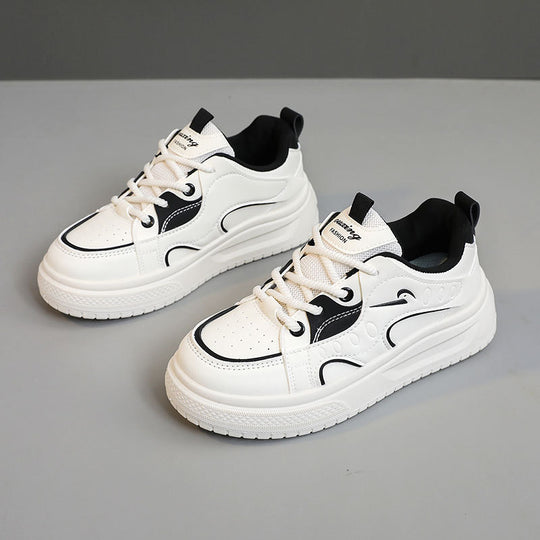 Damen modische Freizeitsneaker mit atmungsaktiver Oberflächenstruktur und dämpfender Sohle EB